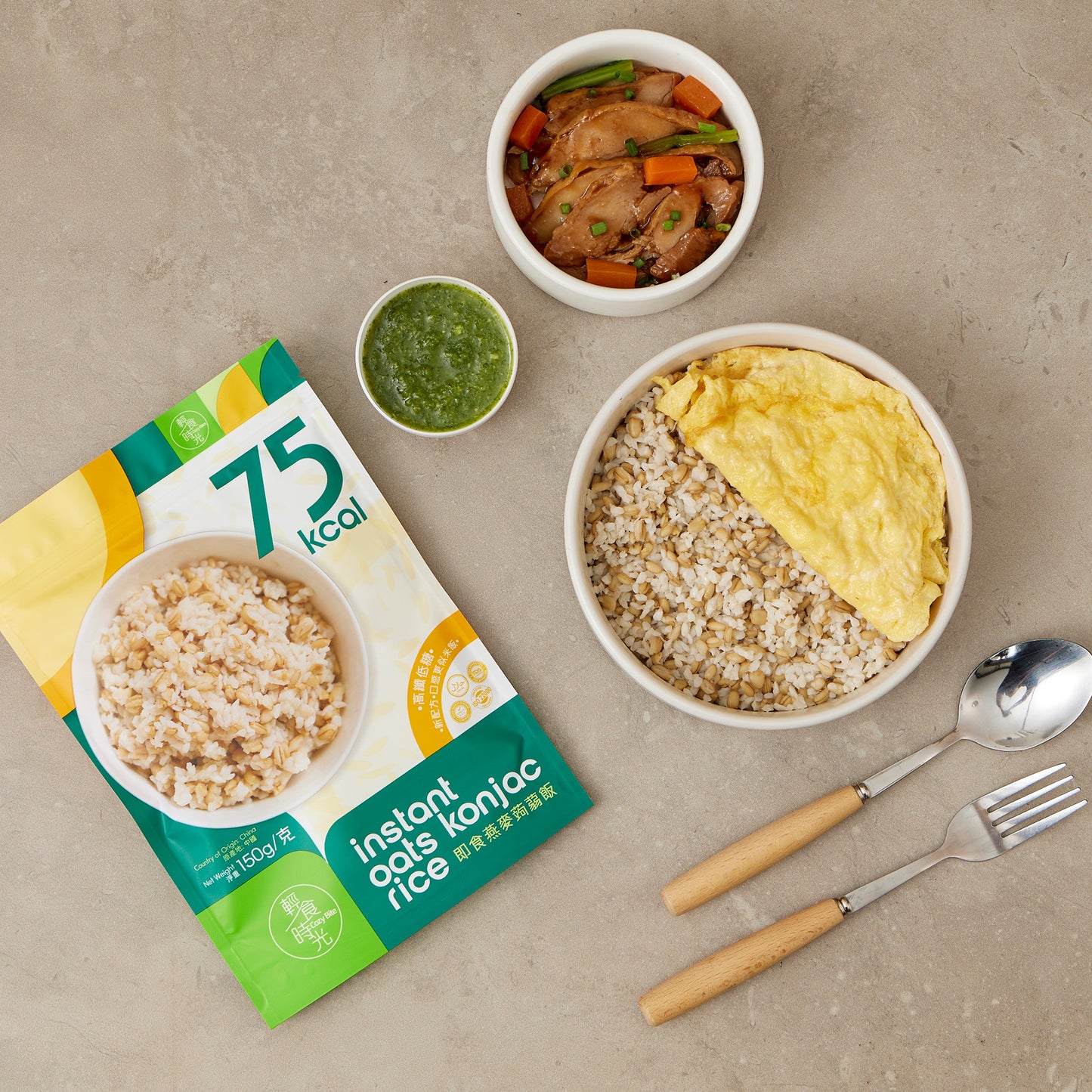 輕食時光 - 即開即食低卡燕麥蒟蒻飯 150克/單包裝