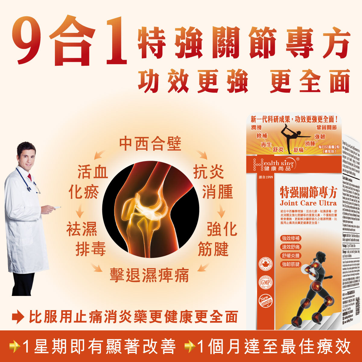 健康尚品 - 特強關節專方 - 全方位舒緩炎痛 | 防禦關節退化 | 不含中西藥 |