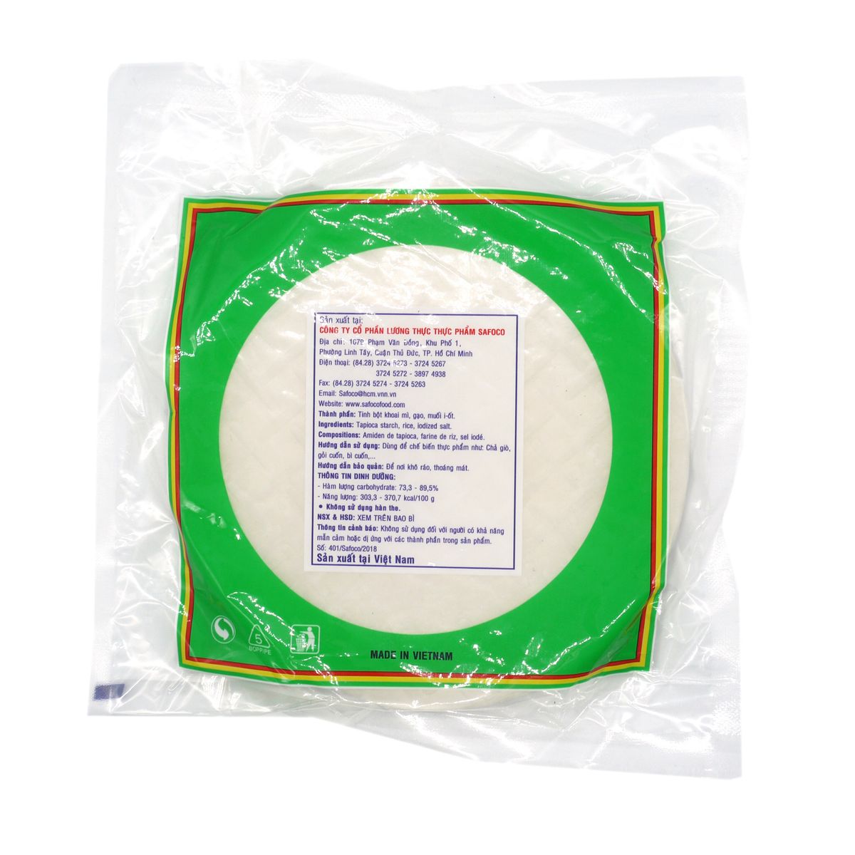 Safoco 越南春卷用米紙 - 低卡健康,適合減肥人士!