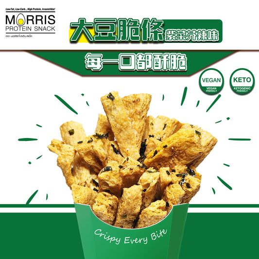 MORRIS - 高蛋白質大豆脆條 紫菜芥辣味 28g