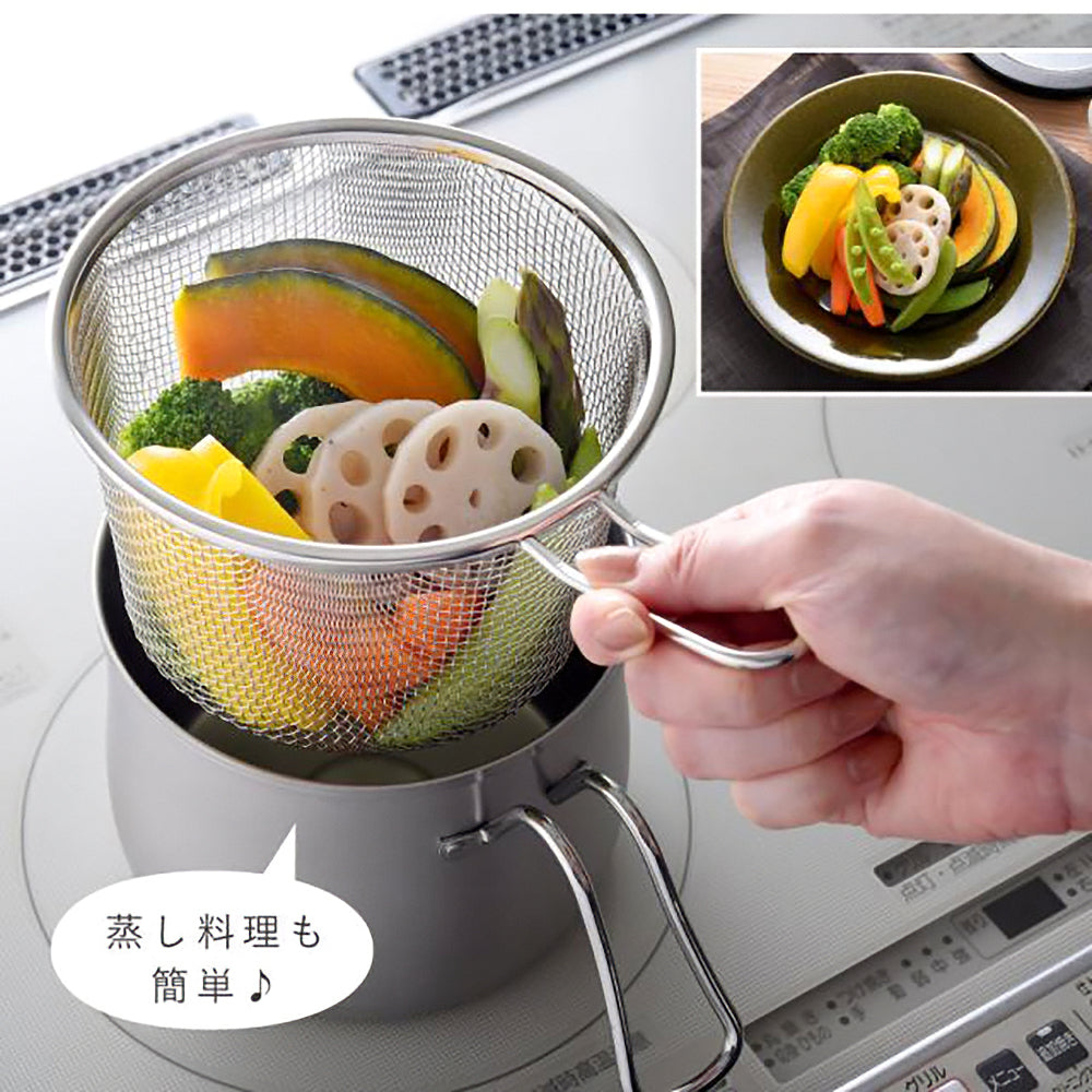 【日本知名廚具品牌🇯🇵Arnest】多功能不鏽綱煮食鍋 | 9合1烹飪功能｜日本燕三條製 | 14cm / 18cm