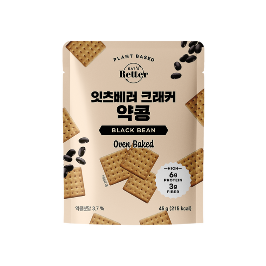 EAT'S Better - 全素高蛋白質小食脆餅 - 黑豆黑芝麻 | 1包6克蛋白質 (此日期前最佳:2026.11.25)