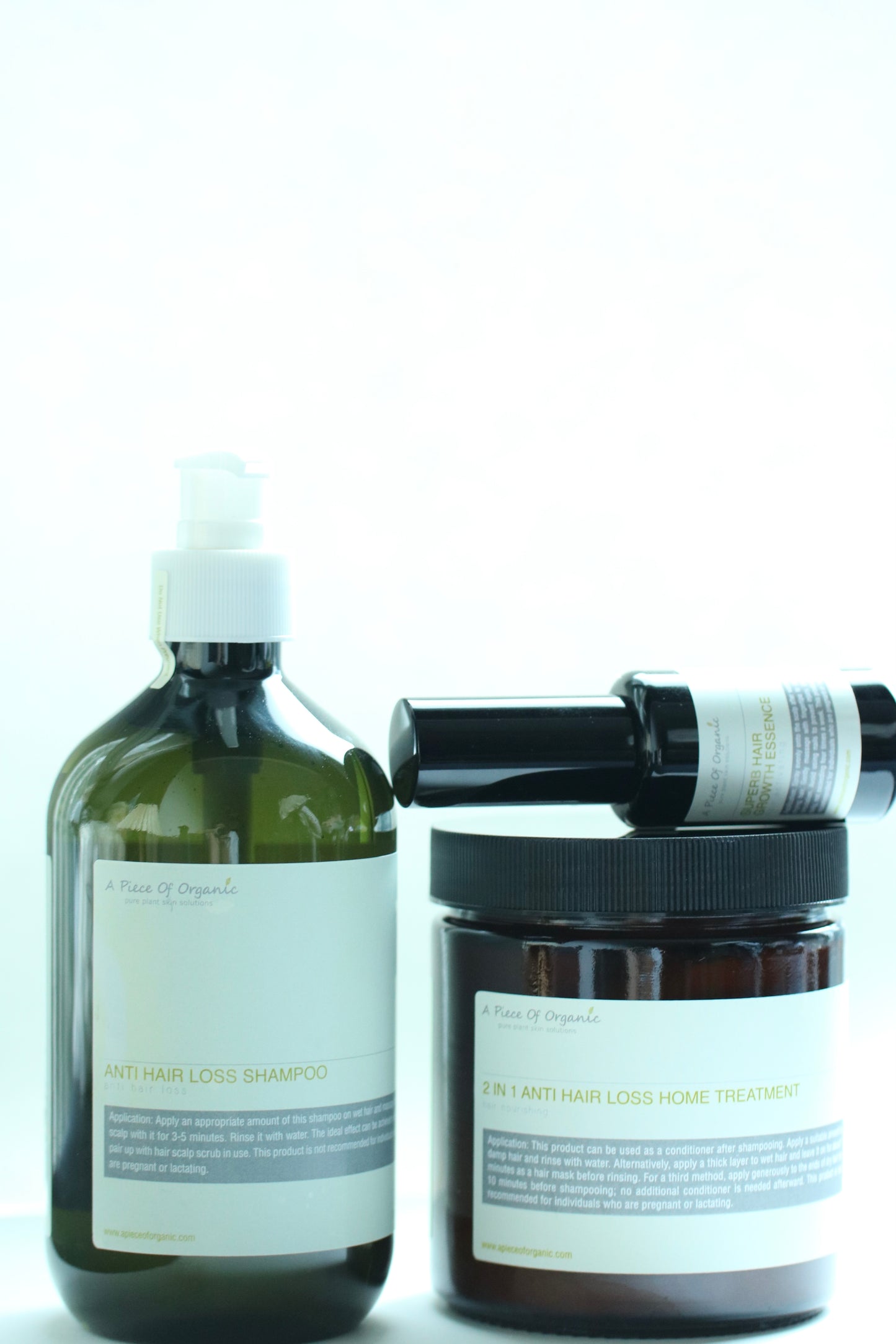 【A Piece of Organic】全天然爆髮套裝 | 一套三件 (防脫髮洗頭水 / 修復護髮素 / 生髮精華素 各一) 💥現貨火速售罄，加推第二批預售約三月中到貨🔥