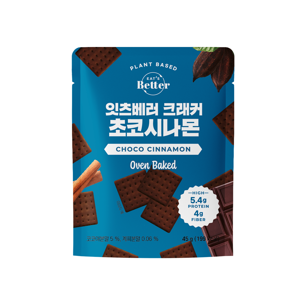 EAT'S Better - 全素高蛋白質小食脆餅 - 朱古力肉桂 | 1包6克蛋白質